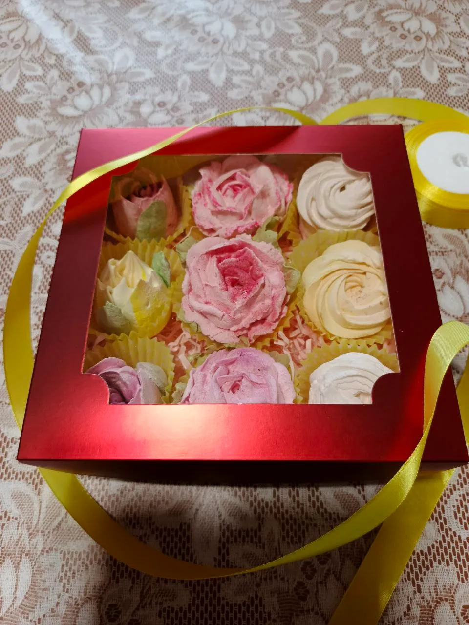 Цветы из зефира ручной работы фото 4